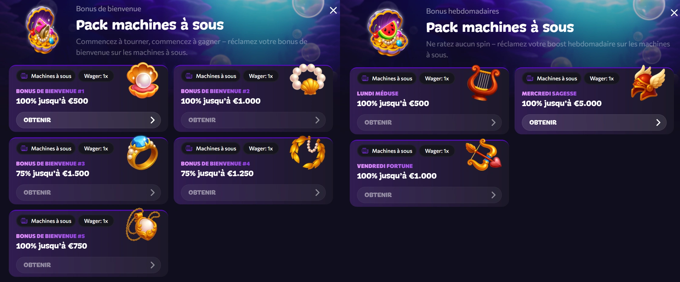 Aphrodite Casino Bonus et Promotions