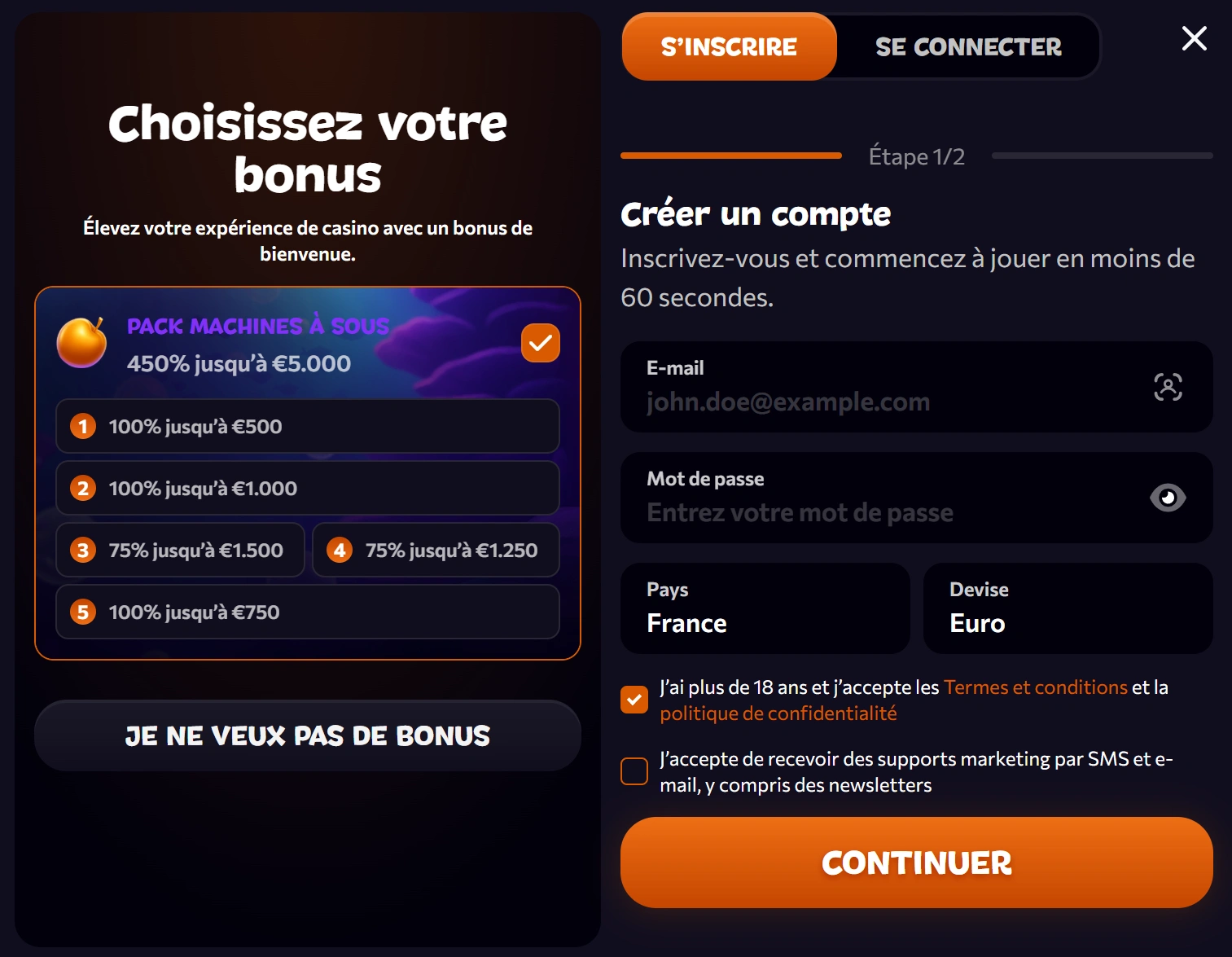 Comment s'inscrire sur Aphrodite Casino